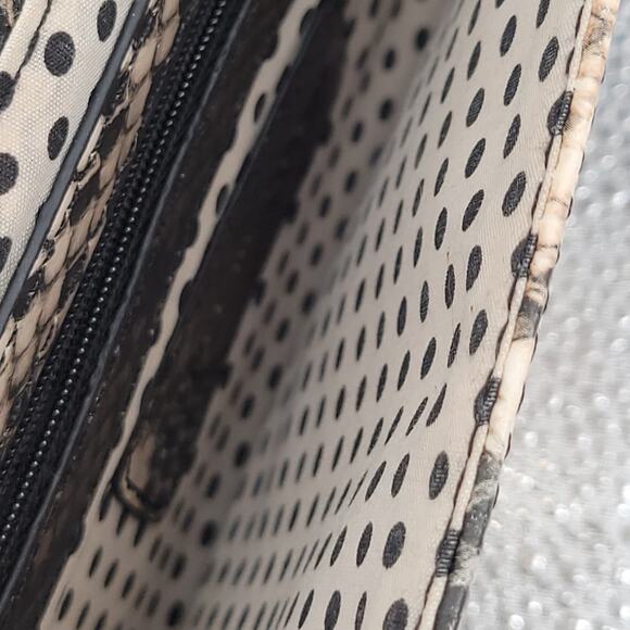 Steve Madden Snake Print Clutch Bag Inner Pockets Studs Punk Indie Sleaze Goth - Picture 4 of 6